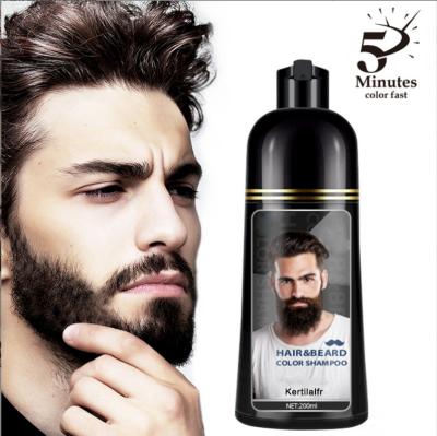 China Easy Coloring Fake Beard Black Dye Black Shampoo And Low New Ammonia Color Dye For Men Gray for sale