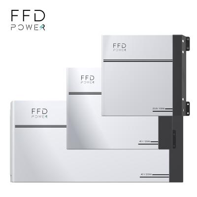 China FFDPOWER 48v Bms Lifepo4 Solar Battery 100ah 5kwh 10kwh Wall Mounted Power Wall Home Battery Pack 9.6KWh for sale