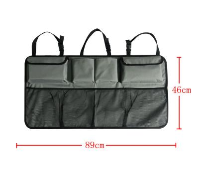 China Long Waist Car Backseat Trunk Bootable Storage Organizer Hanging Bag For Auto Interior Cargo Accessories for sale