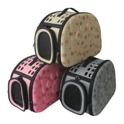 China Cat Carrier Cage Collapsible Travel Dog Kennel Viable Foldable Outdoor Dog Shoulder Bag For Puppy Kitty for sale