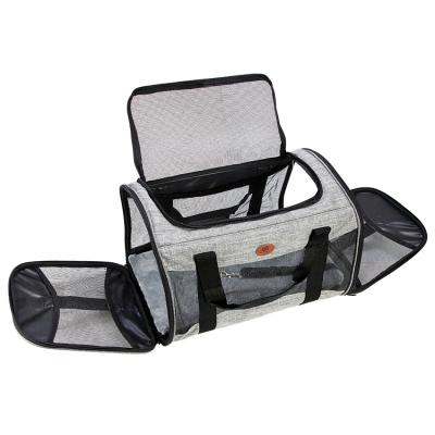 China Breathable Pet Carrier Premium Airline Approved Soft Sided For Cats And Dogs Portable Comfortable Travel Pet Bag for sale