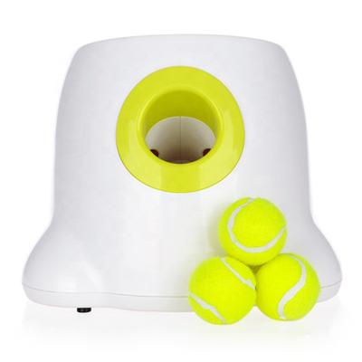 China Sustainable Interactive Automatic Tennis Ball Thrower Effort Toy Automatic Pet Ball Thrower Machine for sale