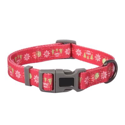 China Custom Classic Nylon Dot Design Pet Dog Collar Adjustable Heavy Duty Leash Collar for Small and Medium Dogs for sale