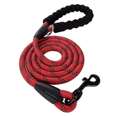 China Amazon Color Pet Dog Rope Heavy Duty Nylon Braided Leash Strap Hot Selling Reflective Leash for sale