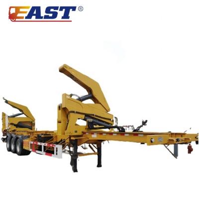 China EAST Truck Trailer 20ft 40ft Shipping Container Crane Side Boom Crane Trailer Side Pusher Crane Trailer for sale