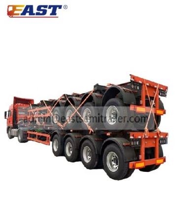 China IS Semi Trailer Chassis Container Semi Trailer Skeleton Truck Trailer 4axles Container Trailer for sale