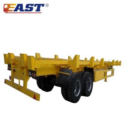 China EST skeleton truck trailer factory port terminal trailer 45ft container port yard container trailer for sale