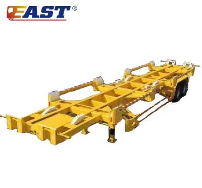 China EST 2axles terminal trailer truck trailer 20ft or 40ft terminal chassis container port yard skeletal trailer for sale