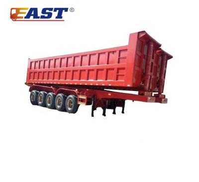 China 5axles rear dump truck trailer EST semi trailer 60ton 80ton 100ton dump trailer container tipper trailer for sale