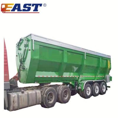 China Truck Trailer IS 3 Axle Safety Non Tipping Dump Trailer / Conveyor Belt Trailer Belt Trailer for sale