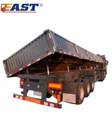 China EAST Dump Trailer Durable 4 Axles Dump Truck Semi Trailer 85cbm Dump Truck Trailer Side Side Rear Tipper for sale