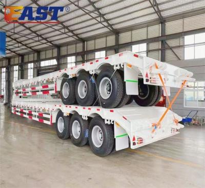 China EAST truck trailer 3 axle low bed low bed semi trailer drop deck trailer 3 axle low bed semi for sale