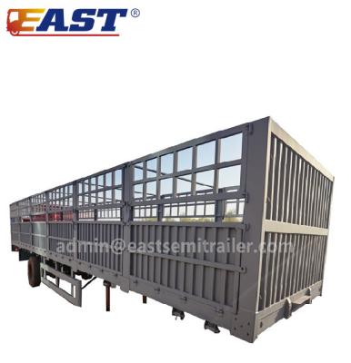 China Truck Trailer Livestock Fence Semi Trailer IS 40-60 Tons Animal Transport Semi Trailer Fence Cargo Semi Trailer for sale