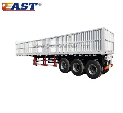 China EST Tri Axle 3 Axle Side Wall Trailer 12 Axles 12 Tire Semi Truck Trailer Side Wall Trailer Cargo Trailer For Sale for sale