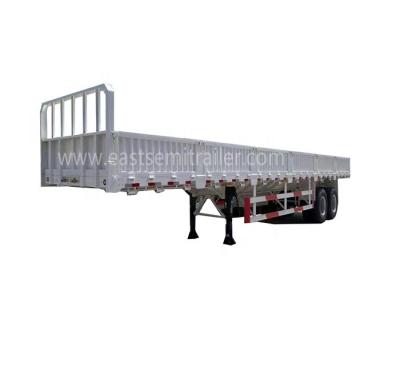 China EASTERN 3 axle trailer truck dropside side wall semi trailer 2axle drop trailer side wall trailer with twist locks for sale