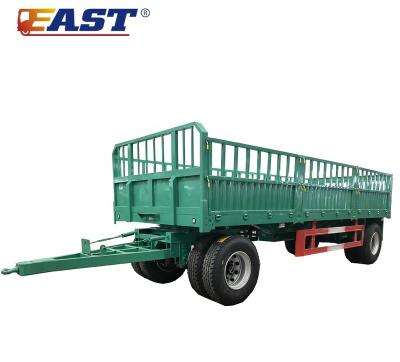 China EAST Truck Trailer 20ft Two Wheel 4 Axle Drawbar Trailer Full Steel Digger Trailer Drawbar Trailer for sale