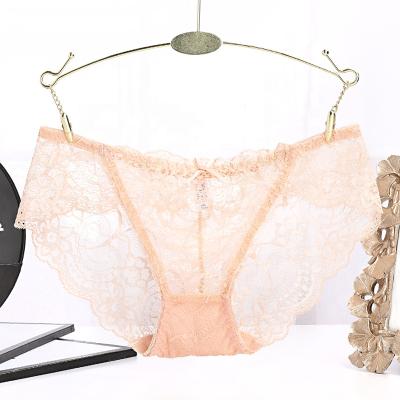 China Antibacterial Lace Bow Hollow Out Set Lace Panties Adults Woman Swimwear Bikini Swimwear for sale