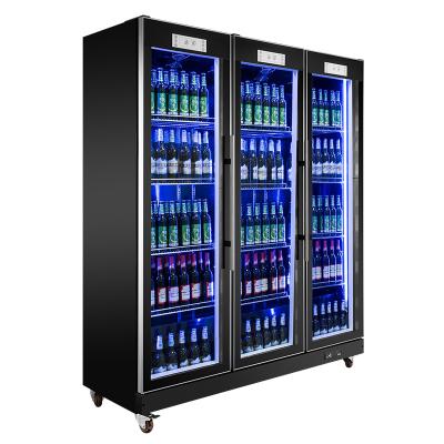 China Single-Temperature Drinks Display Glass Fridge Bar Fridge Door Beer Fridge for sale