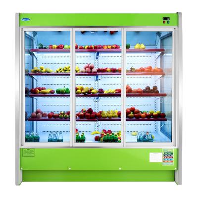 China Single-temperature multideck used open face cheese cooler display open front cooler for sale