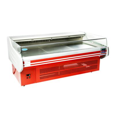 China Single-temperature commercial supermarket open seafood display meat cooler for sale for sale