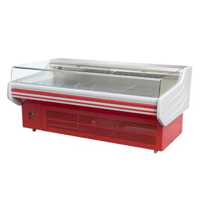 China Single-temperature 3 Meter Single Temperature Display Refrigerator Self Service Meat Case for sale