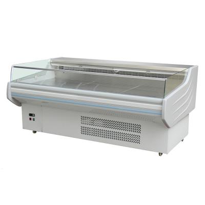 China Single-temperature Supermarket Showcase Meat Refrigerator Fresh Meat Open Display Freezer for sale