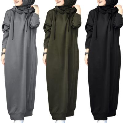 China solid colors whosale plus size drop women clothes long dress muslim hijab abaya dress dubai muslim islamic clothing factory for sale