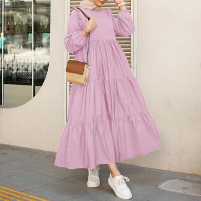 China Dubai fashion solid colors plus size abaya prayer hijab long dress islamic clothing factory malaysia muslim saudi muslim dress for sale