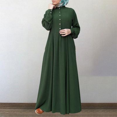 China Solid colors long dresses muslim hijab shirt abaya jilab clothing muslim islamic muslim dresses women khimar for women ethnic clothing for sale