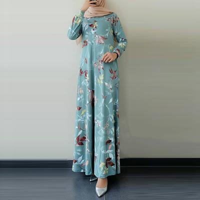 China Women Solid Colors Flower Girls Casual Dresses Long Plus Size Dress Turkish Dubai Abaya Muslim Clothing Muslim Clothing for sale