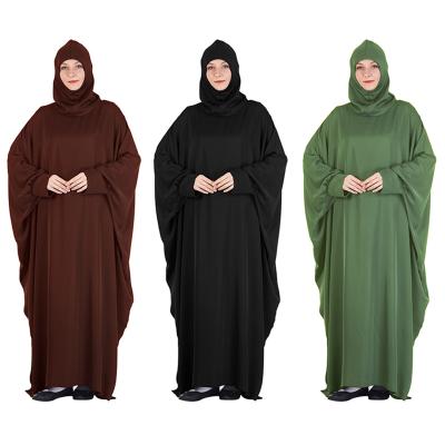 China Best Selling Monsoon Turish Design Embroidered Prayer Dresses Satin Abaya Jilbab Dubai Muslim Abaya Robes For Islamic Clothing for sale