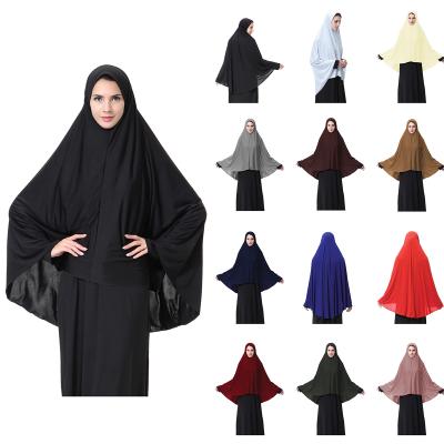 China Saudi Arabia Ethnic Clothing A Line Abaya Kimono Muslim Clothing Dubai Abaya Women Long Prayer Chiffon Hijab for sale