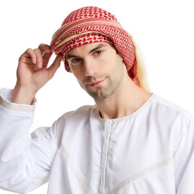 China Muslim Arab Dubai Hijab Saudi Men's Head Scarf High Grade Islamic Men's Kimono Abaya Clothing Scarf Wool Line for sale