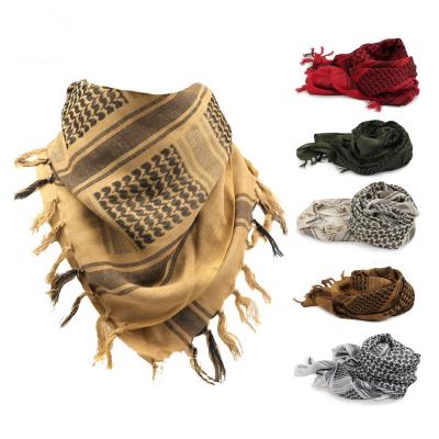 China Jacquard explore cotton shemagh keffiyeh scarf wrap men tactical arabic islamic clothing shemagh military desert scarf for sale