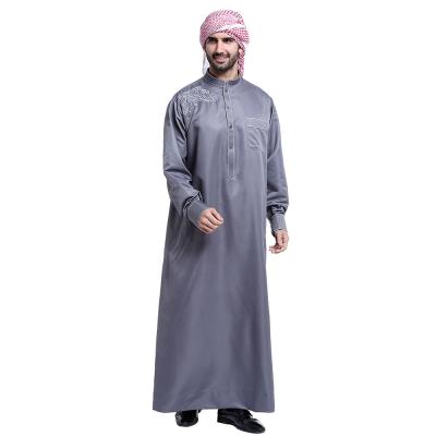 China 2021 Hot Selling Dubai Abaya Embroidery Men's High Quality Ethnic Clothing Muslim Dress for sale