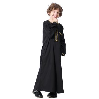 China Comfortable Feeling Made in China Top Quality Children Boy Muslim Kids Wholesale Islamic Dubai Long Robes Arab Kaftan for sale