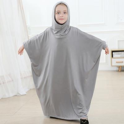 China Wholesale Arabic Hooded Abaya Muslim Dress Child Prayer Kaftan Kids Dubai Islamic Clothing For Girls for sale