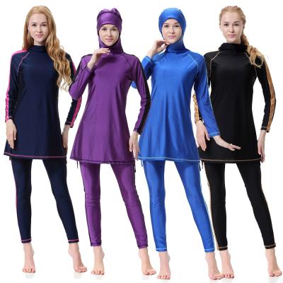 China Breathable Islamic Swimwear Canvas Covers Muslim Womens Swimwear Hijab Arab Dubai Designer Swimwear for sale