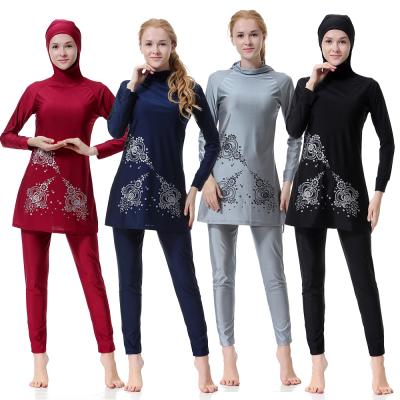 China 3pcs Long Sleeve Girls Swimwear Breathable Custom Swimwsuit Hijab Muslim Siwmwear For Islamic Clothing for sale