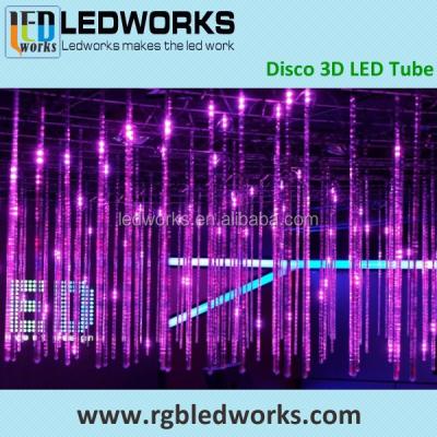 China 3D Vertical Effects LED RGB DMX 3d Tube , Waterproof DC12V 360degree Madrix 3D Crystal Tube for sale