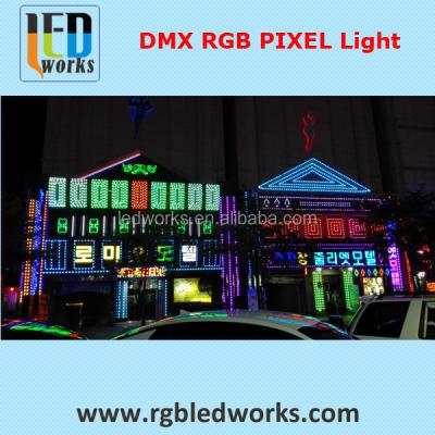 China RGB 120mm plastic full color led music dot light faceplate dot light for sale