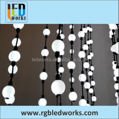 China 360 degree LED 3D ball string, LED curtain light, DMX led RGB color ball sphere LWS-RGBB50-DMX-15V0401 for sale