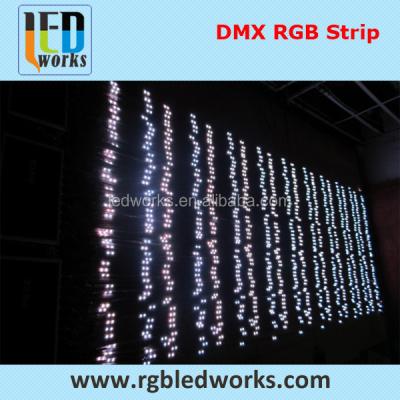 China pvc dmx512 ws2801 led chasing strip rgb color change for sale