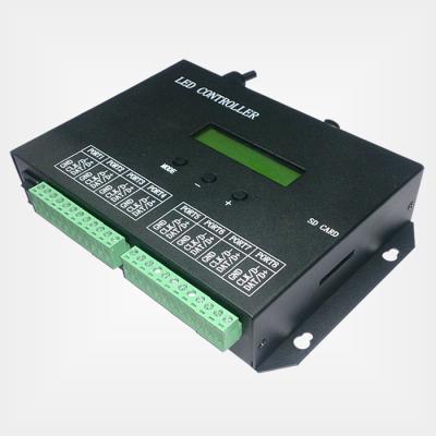 China 8 Output SD Card Controller For RGB Led Pixel Strips SPI Or DMX512 L205 X W168 X H69 for sale