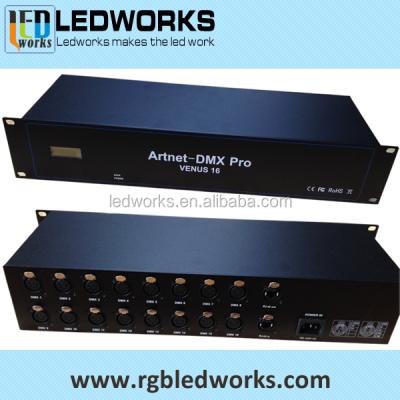 China dmx16x512 controller channels Artnet synchronous node for lights work with Madrix dmx 512 rgb led controller LWS-ANC-16X512 for sale