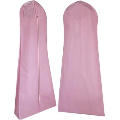 China Salon Customized Wedding Dress Evening Dress Garment Bag Dust Proof Covers For Bridal Long Dress Cover for sale