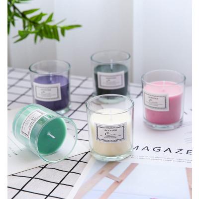 China Luxury Soy Wax Home Perfume Gift Box Birthdays 24 Colors Decoration Aromatherapy Scented Candles In Glass Jar for sale