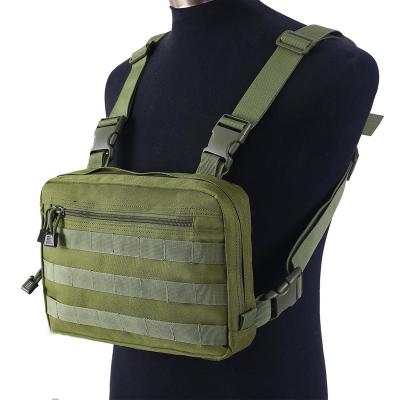 China Adjustable Men's Tactical Rig Bag Outdoor Front Shoulder Trunk Bags Hip Hop Pouch Combat Military Bags for sale