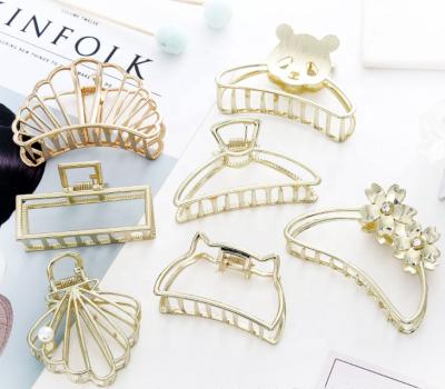 China Popular Hair Accessories Clips Large Metal Grabbing Hair Clip For Women Girls for sale