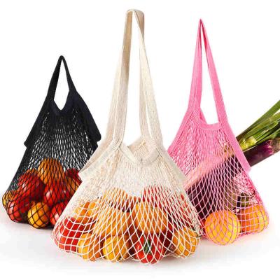 China Eco - Friendly Rope Handle Market Totes Bags Cotton Net Shopping Bag for sale